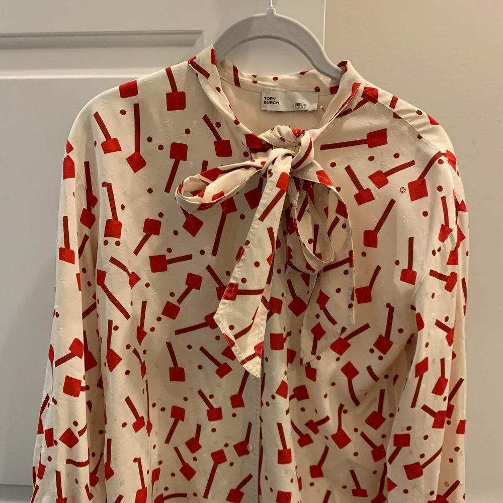 Tory Burch Lollipops Bow Shirt - Size 6